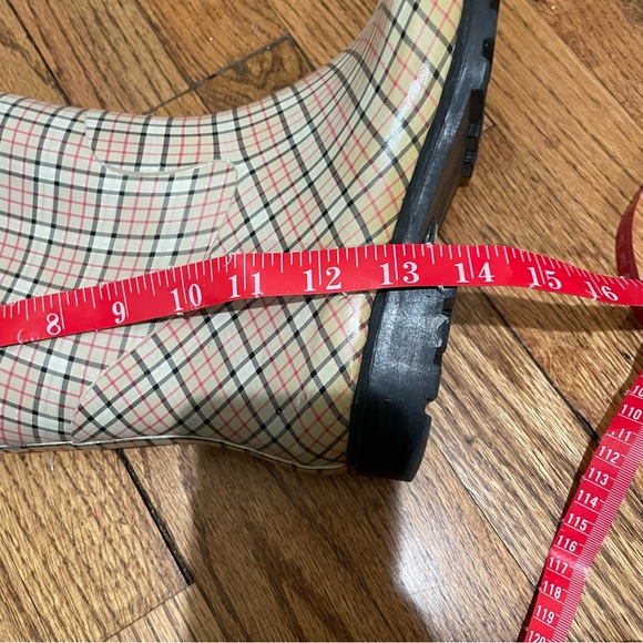 Lower East Side Checkered Plaid Rain Boots Size 9 - Picture 10 of 11